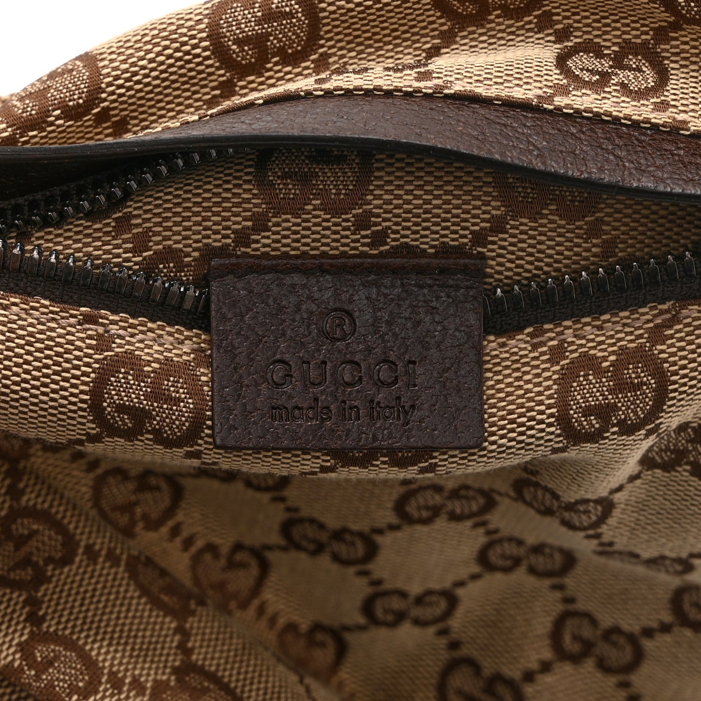 Monogram Web Belt Bag Dark Brown