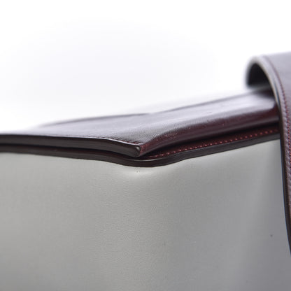 Celine Shiny Smooth Calfskin Medium Frame Shoulder Bag Burgundy Pearl Blue 12 of 14