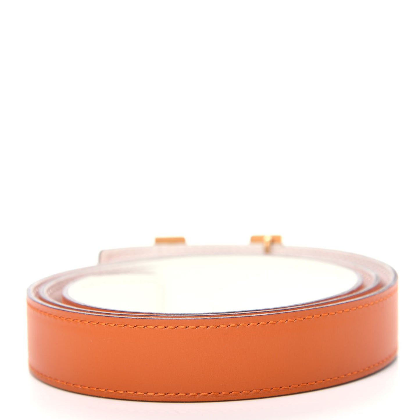 Box Epsom 24mm Mini Constance Belt 85 Orange White
