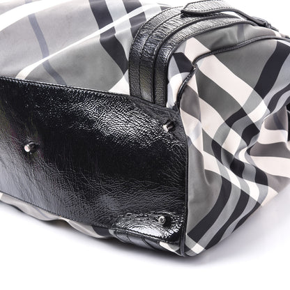 Burberry Nylon Beat Check Victoria Tote Black 6 of 9