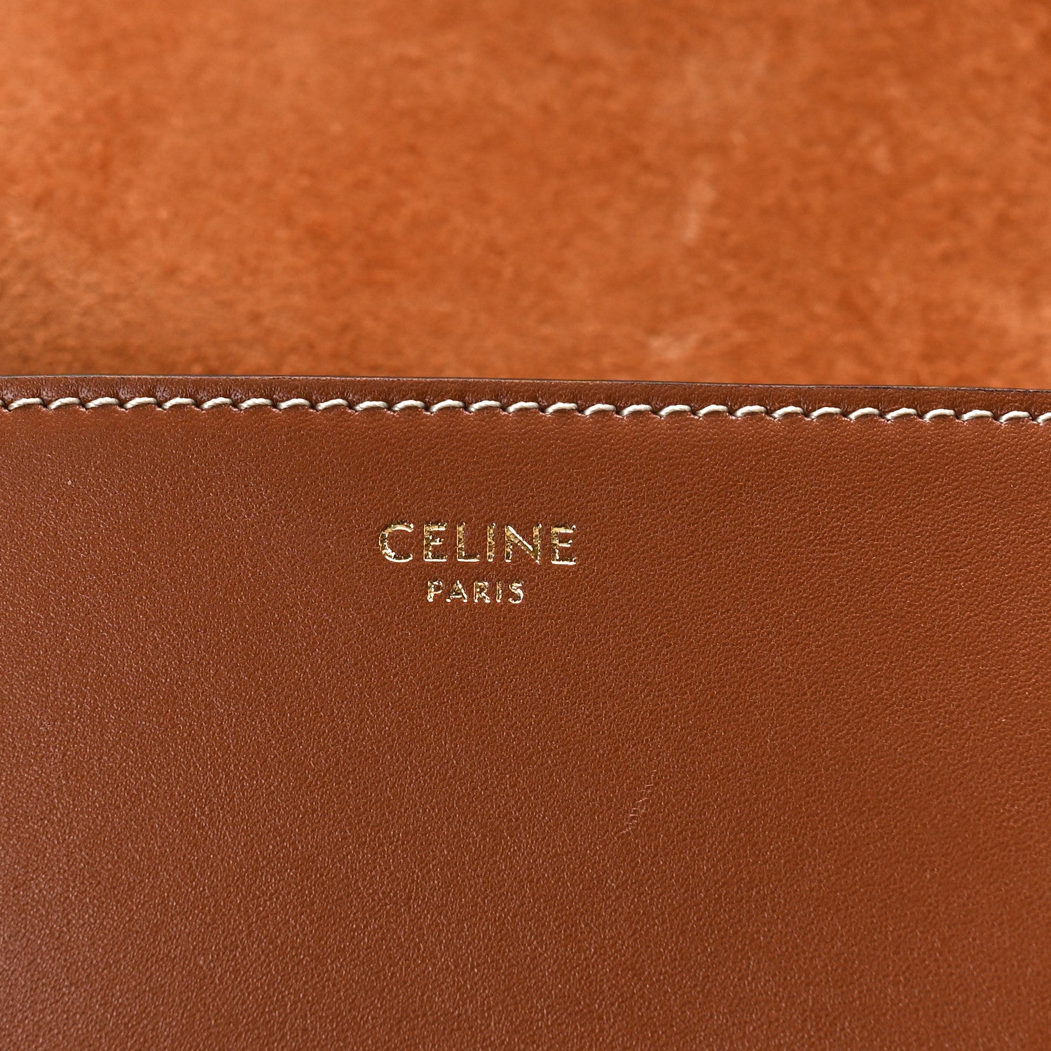 Celine Smooth Calfskin Cuir Triomphe Folco Crossbody Bag Tan 6 of 8
