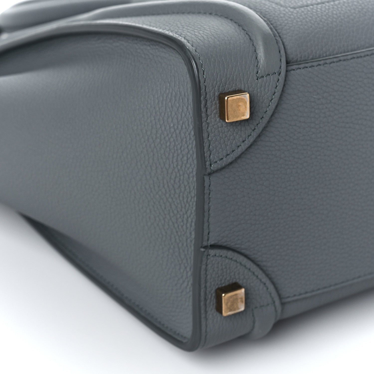 Celine Baby Drummed Calfskin Micro Luggage Kohl 7 of 8