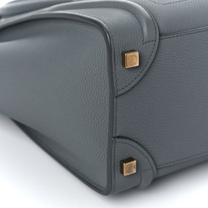 Celine Baby Drummed Calfskin Micro Luggage Kohl 7 of 8