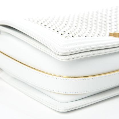 Chanel Sheepskin Braided New Medium Boy Reverso Flap White 8 of 13