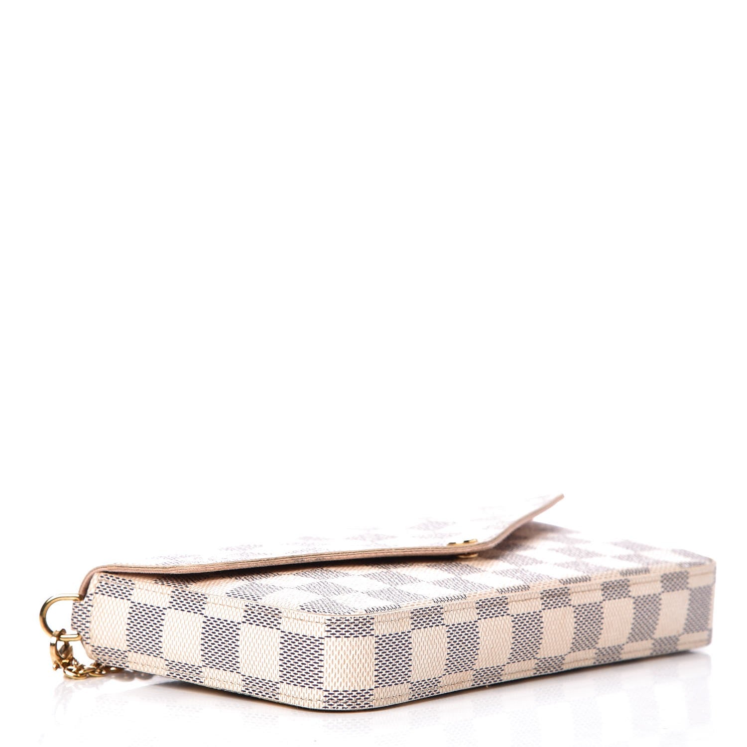 Louis Vuitton Damier Azur Pochette Felicie Chain Wallet Rose Ballerine 4 of 11