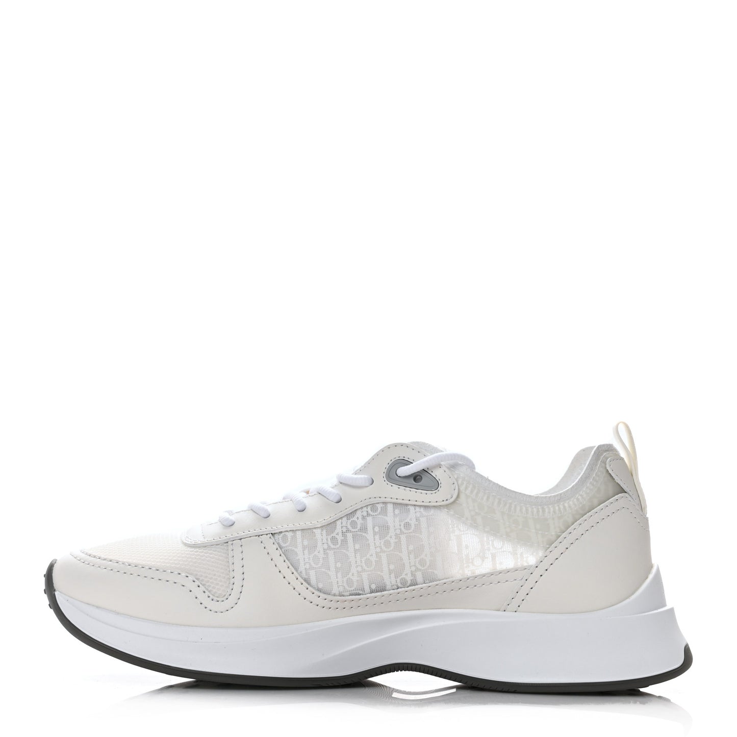 Suede Technical Mesh Oblique Mens B25 Runner Sneaker 41 White