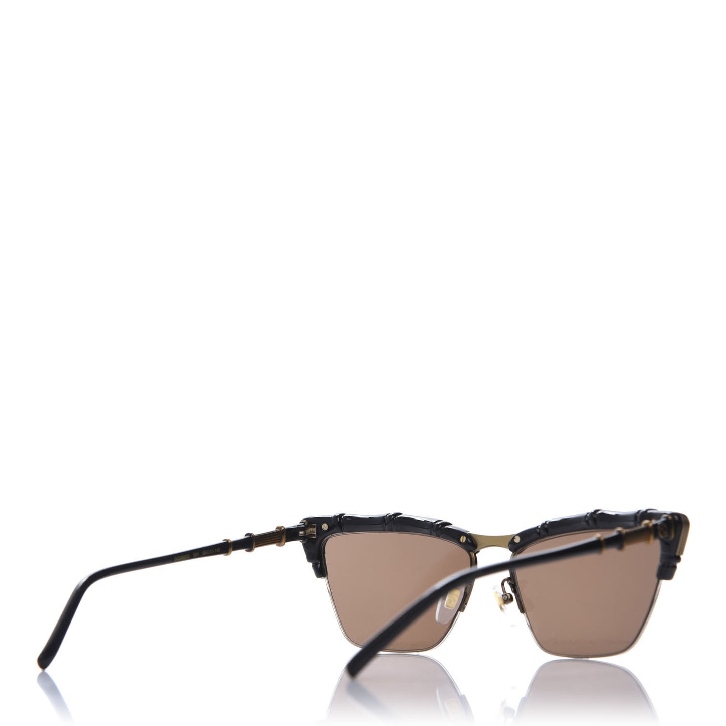 Acetate Metal Bamboo Sunglasses GG660S Black Brown