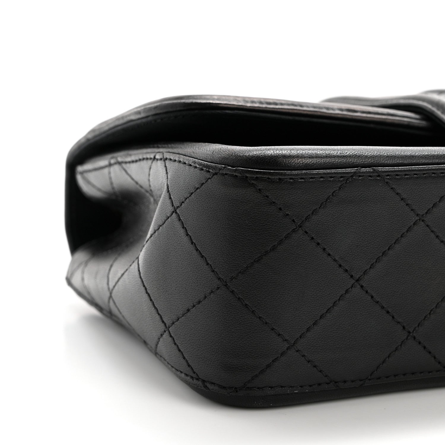 Chanel Lambskin Quilted Medium Elegant CC Flap Navy Black 9 of 11