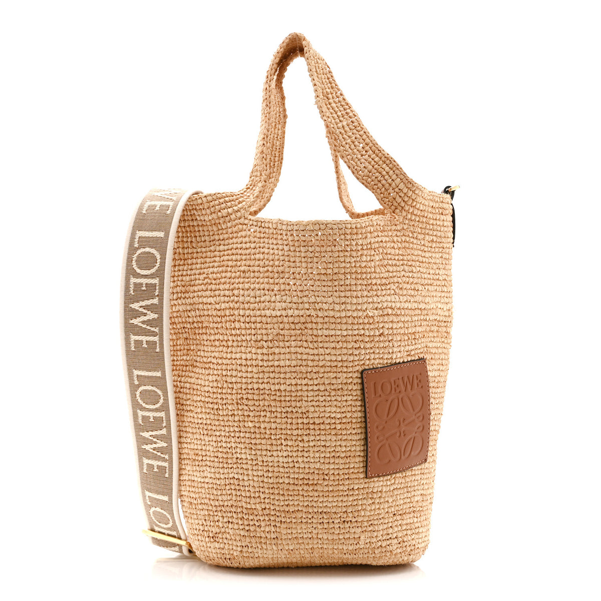 Loewe Raffia Mini Slit Tote Bag Natural Tan 1 of 10