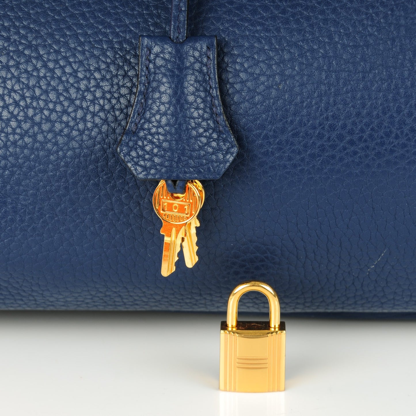 Taurillon Clemence Birkin 40 Bleu Saphir