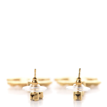 Chanel CC Crystal Drop Earrings Gold 3 of 5