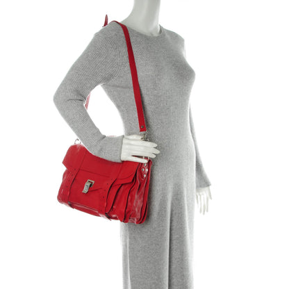Proenza Schouler Lambskin Medium PS1 Satchel True Red 2 of 8