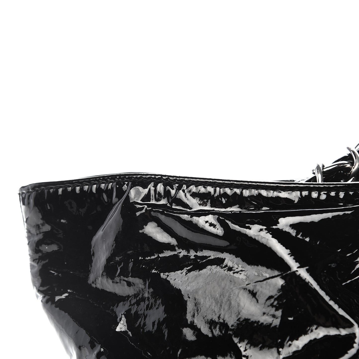 Patent Bonbons Shopper Tote Black