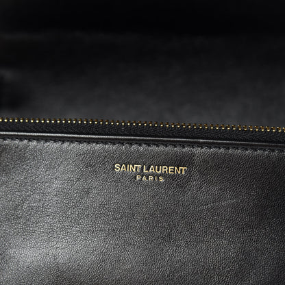 Saint Laurent Patent Diamond Quilted Monogram Angie Chain Bag Black 9 of 10