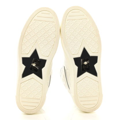 Christian Dior Etoile Embossed Dior High Top Sneakers 38.5 Snow White 5 of 8