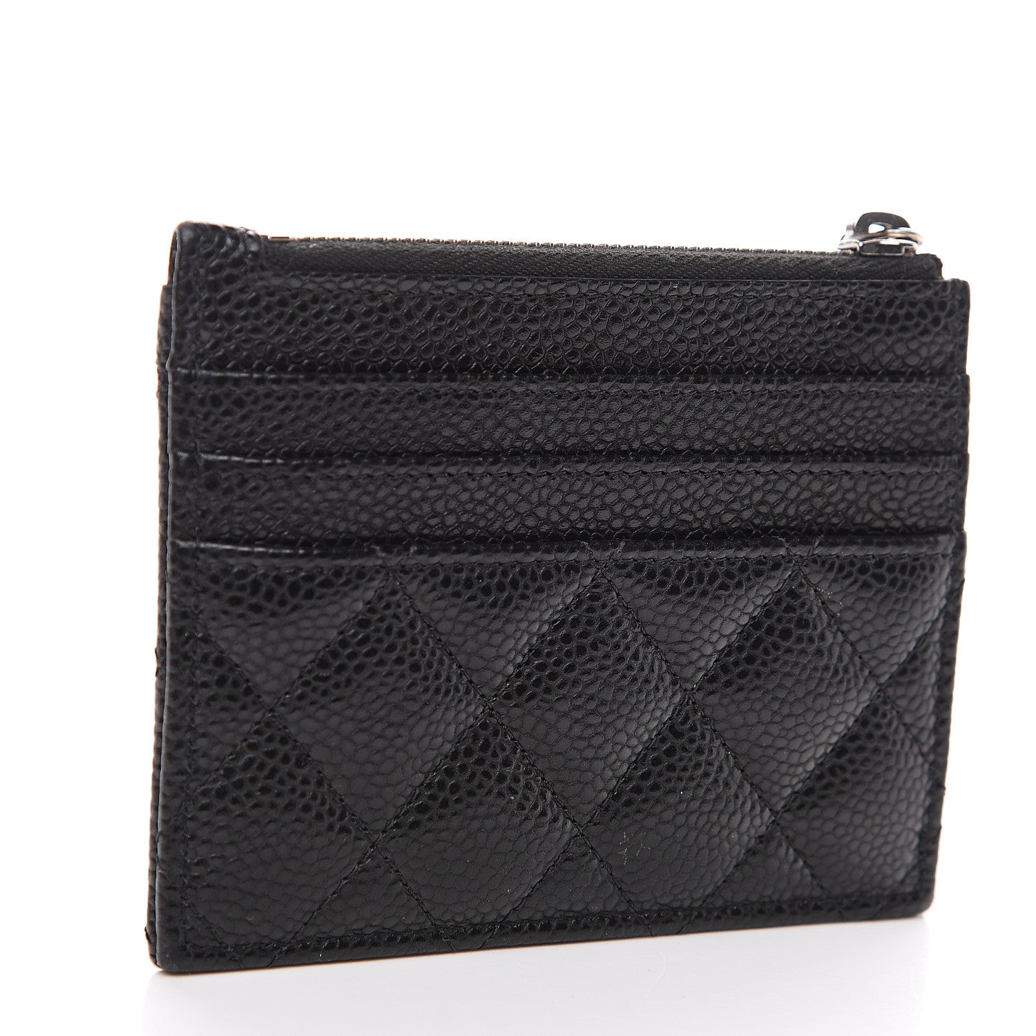 Chanel Caviar Quilted CC Zip Card Holder Black 2 of 6