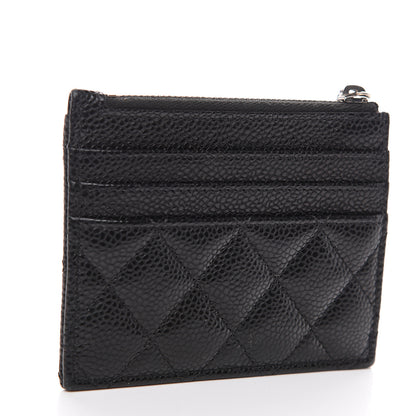 Chanel Caviar Quilted CC Zip Card Holder Black 2 of 6