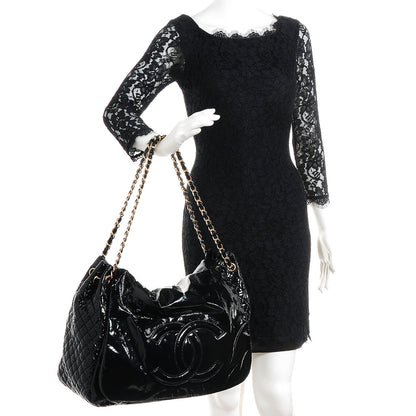 Chanel Vinyl Rock and Chain XL Flap Black 2 of 8