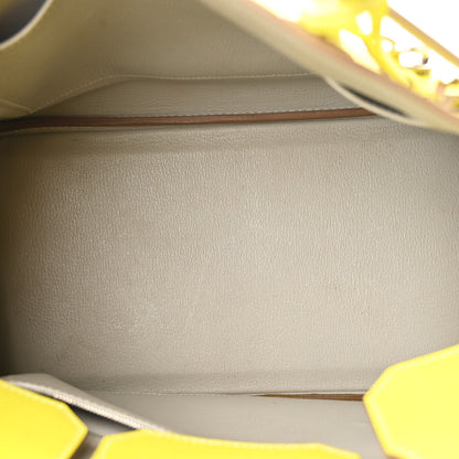 Hermes Epsom Candy Birkin 35 Lime Gris Perle 5 of 18