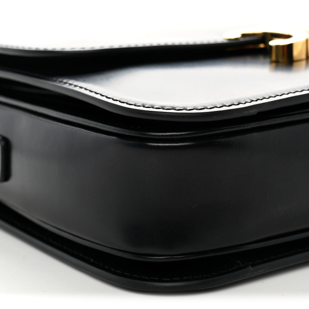 Shiny Calfskin Medium Triomphe Black