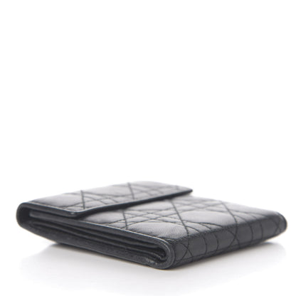Christian Dior Lambskin Cannage Wallet Black 3 of 7