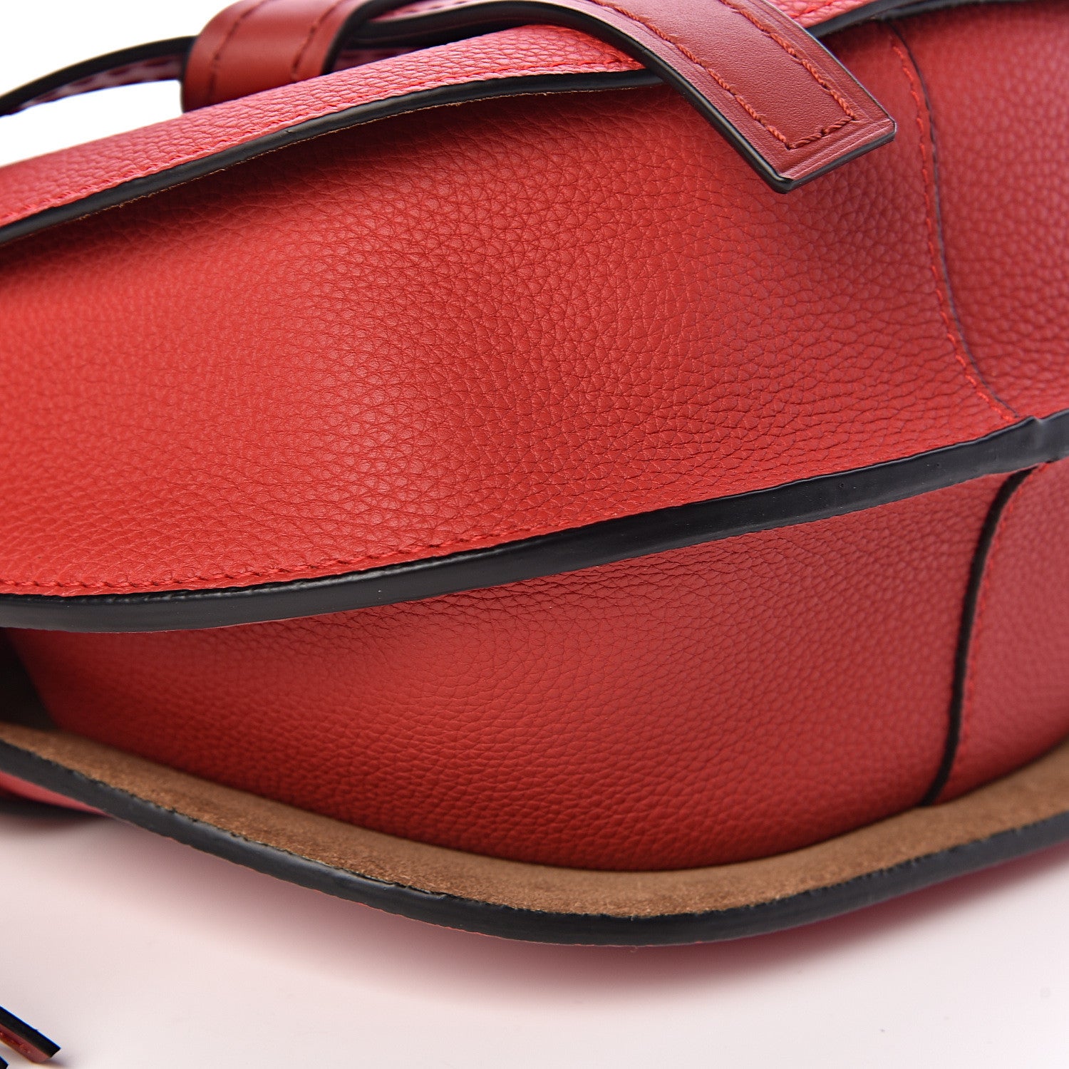 Loewe Soft Grain Calfskin Small Gate Crossbody Bag Scarlet Red Burnt Red 8 of 10
