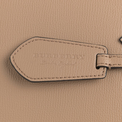 Burberry Grainy Calfskin Haymarket Check Small Reversible Tote Mid Camel 10 of 16
