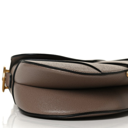 Christian Dior Grained Calfskin Saddle Bag Warm Taupe 9 of 14