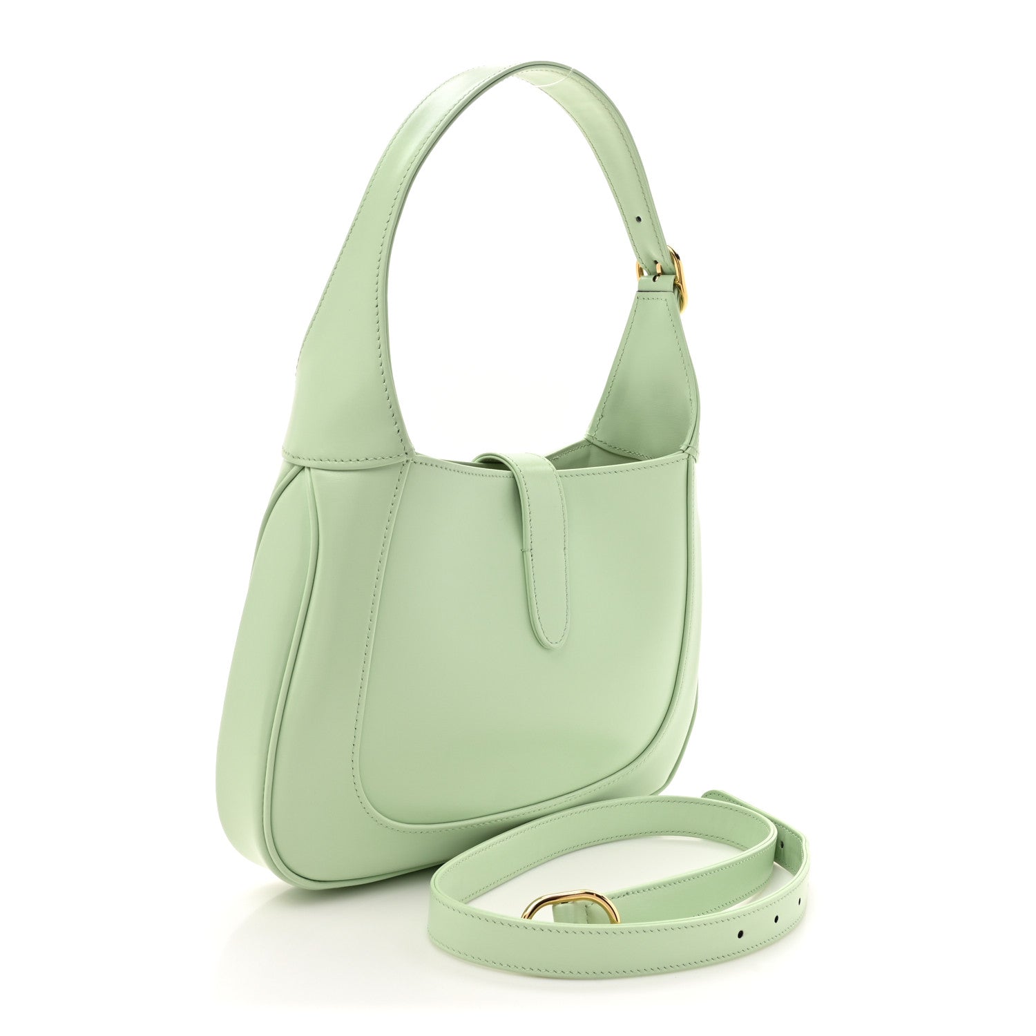 Gucci Boarded Dyana Lux Calfskin Small Jackie 1961 Hobo Tropical Sage 3 of 11