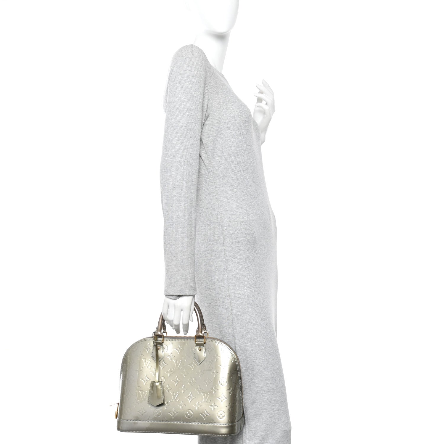 Louis Vuitton Vernis Alma PM Gris Art Deco 2 of 9