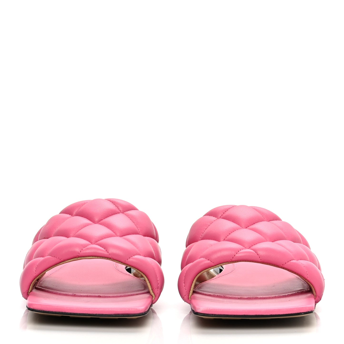 Nappa Matelasse Padded Flat Sandals 39 Azalea