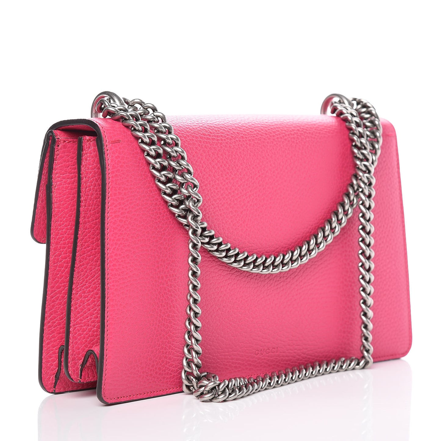 Pebbled Calfskin Embellished Guccify Small Dionysus Shoulder Bag Rosa