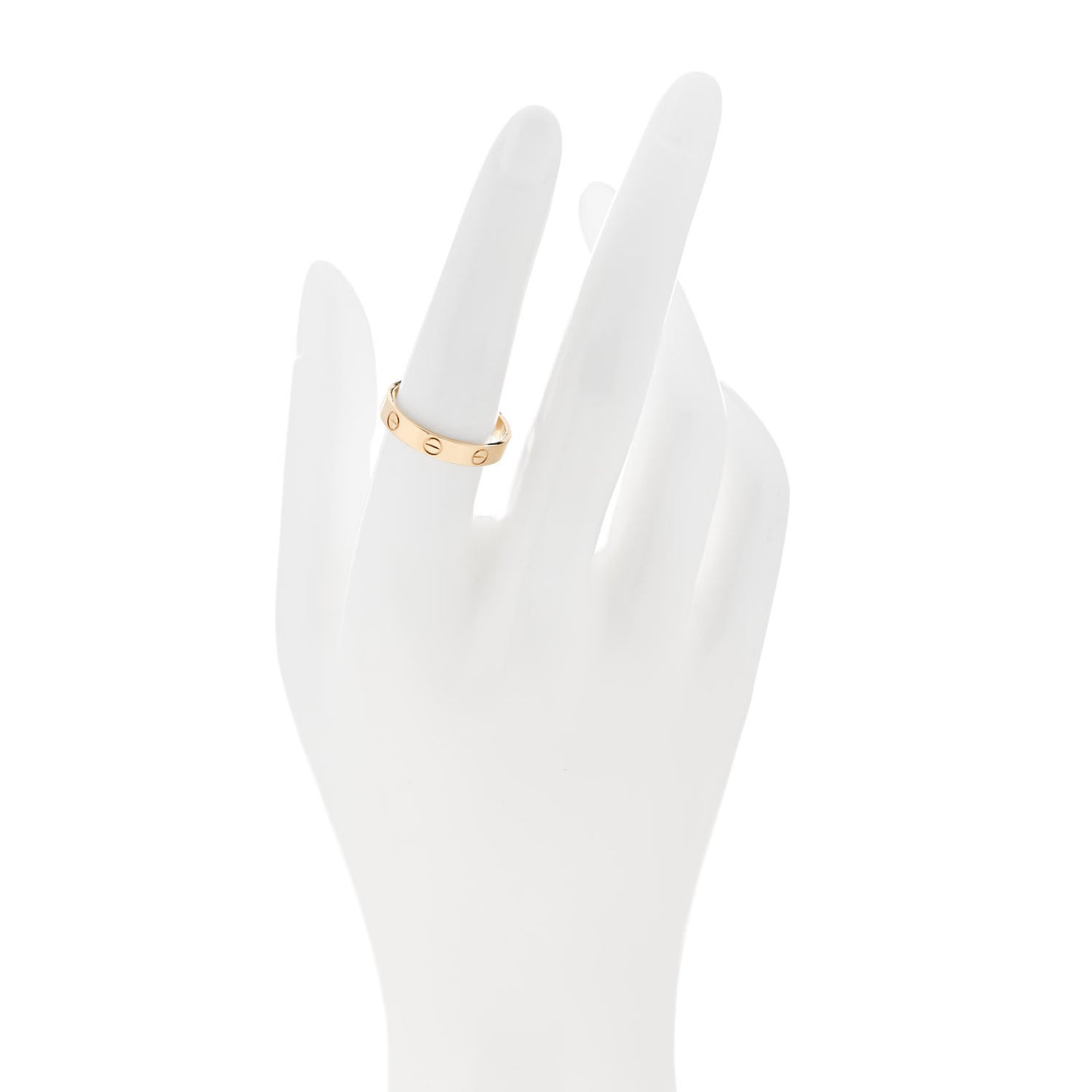 18K Yellow Gold 3.5mm LOVE Wedding Band Ring 55 7.25