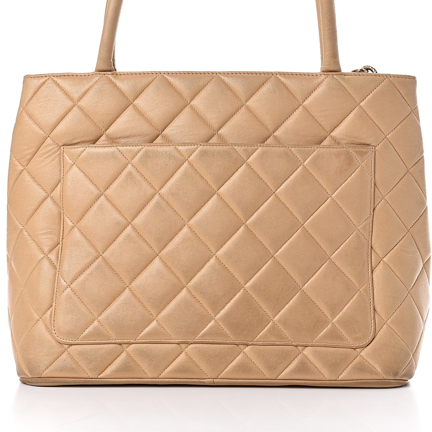 Chanel Lambskin Quilted Medallion Tote Beige 15 of 27