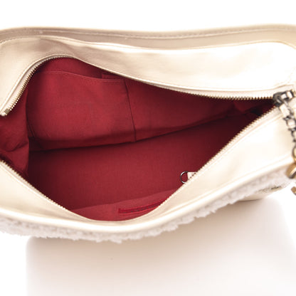 Chanel Tweed Calfskin Medium Gabrielle Hobo Ivory 5 of 9