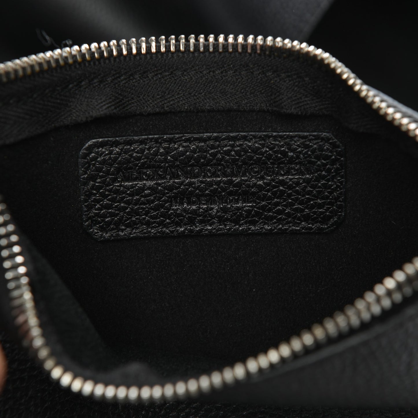 Grained Calfskin Skull Open Shopper Tote Black