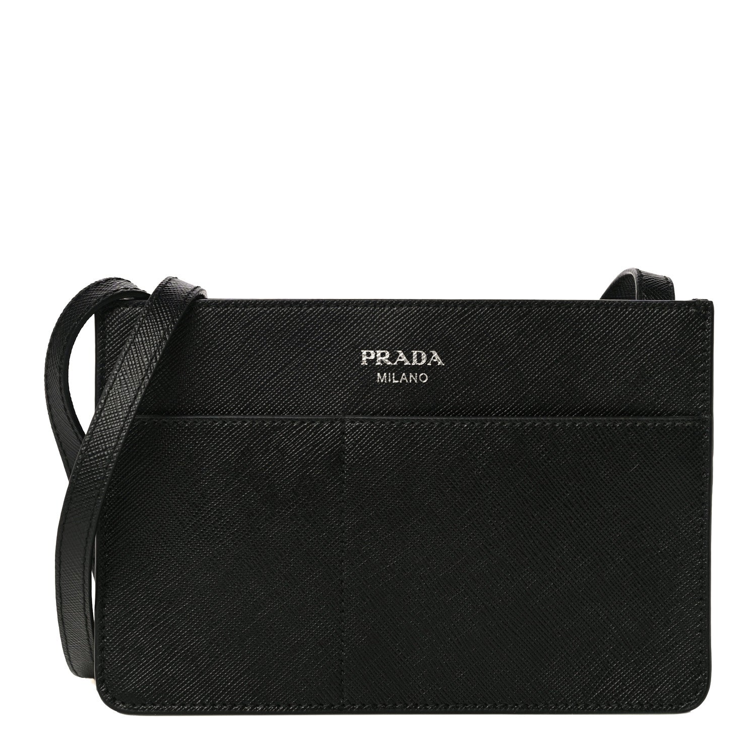Prada Saffiano Crossbody Bag Black 1 of 9