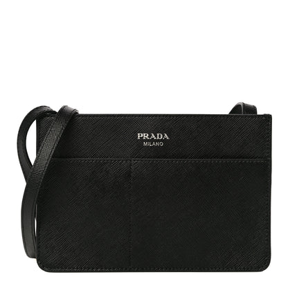 Prada Saffiano Crossbody Bag Black 1 of 9