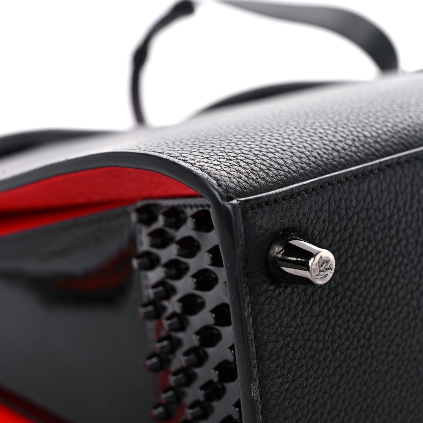 Calfskin Spikes Loubinthesky Medium Paloma Black