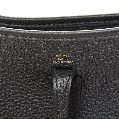 Hermes Taurillon Clemence Evelyne TPM Black 5 of 10