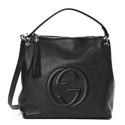 Gucci Pebbled Calfskin Large Soho Hobo Black 1 of 11