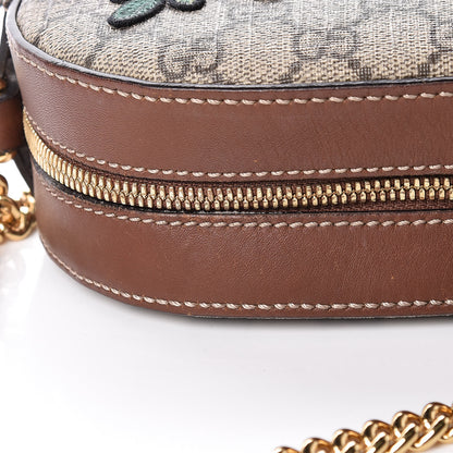 Gucci GG Supreme Monogram Floral Embroidered Mini Chain Shoulder Bag Beige Tuscany 12 of 17
