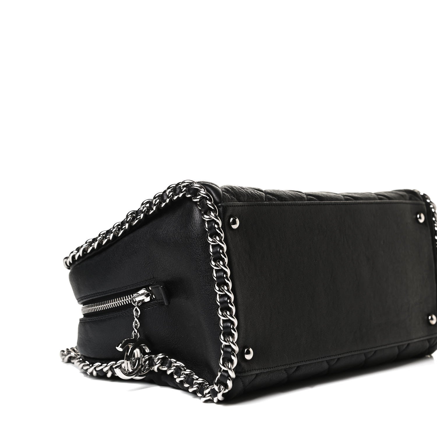 Chanel Calfskin Chain Around Bowler Black 8 of 16