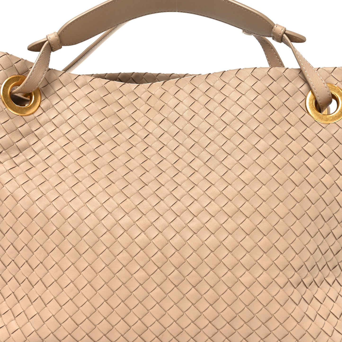 Nappa Intrecciato Medium Garda Bag Beige