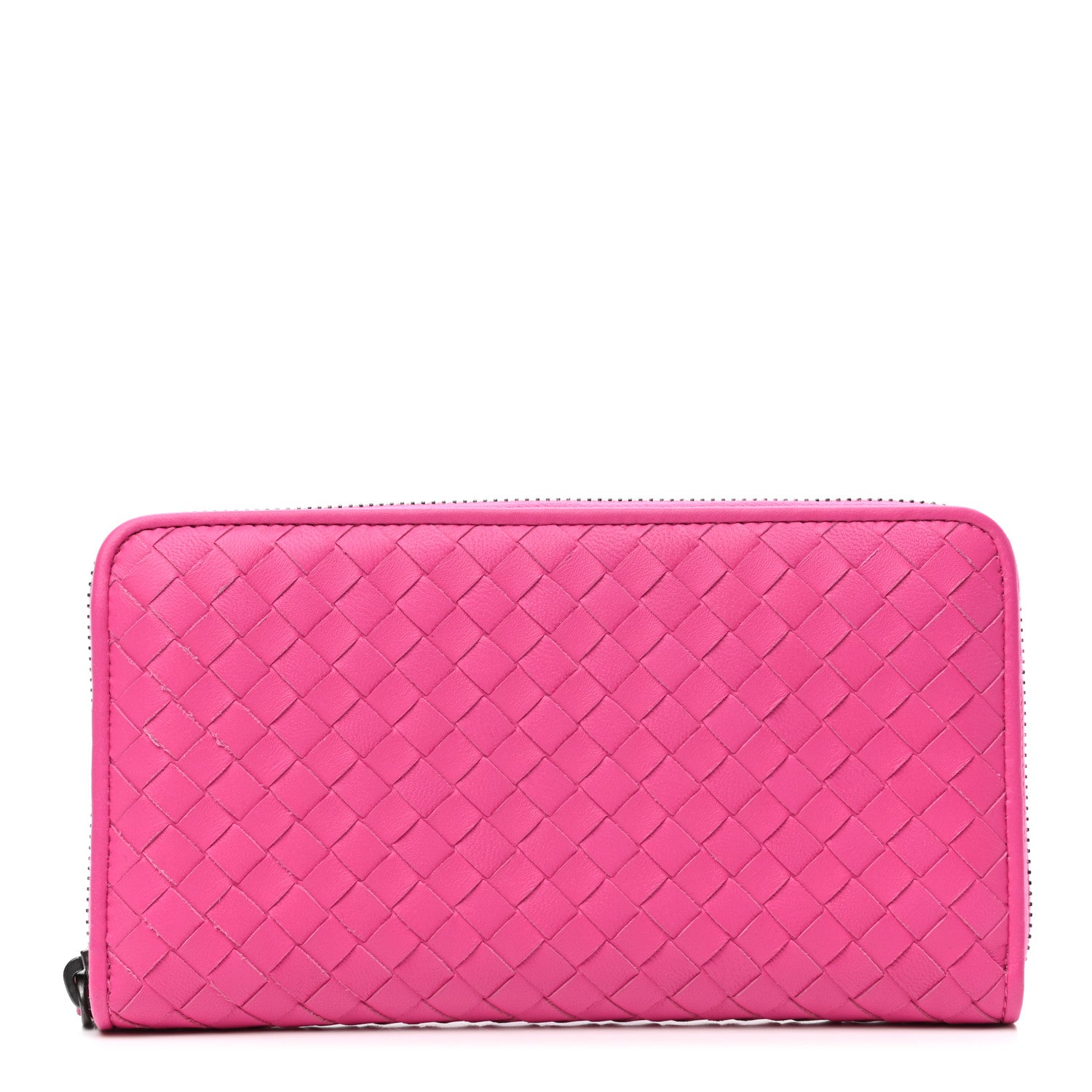 Bottega Veneta Nappa Intrecciato Zip Around Wallet Pink 1 of 10