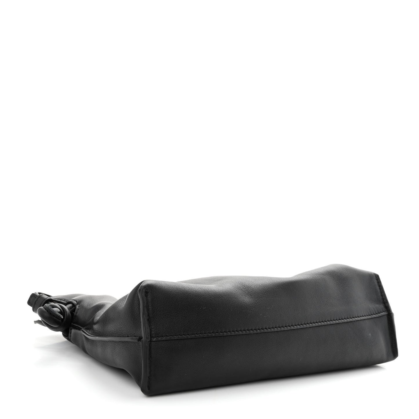 Calfskin Mini Flamenco Knot Clutch Black