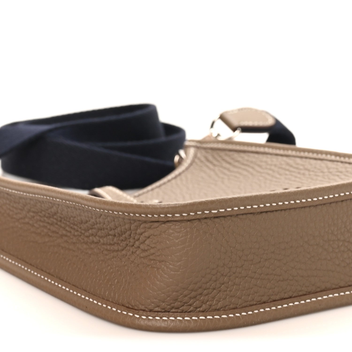 Hermes Taurillon Clemence Amazone Evelyne TPM Etoupe Bleu Indigo 9 of 11