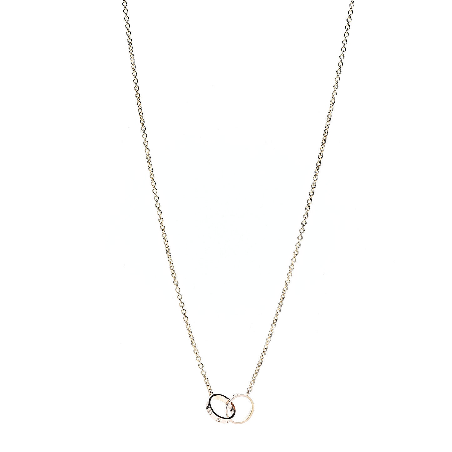18K Pink Gold Interlocking LOVE Necklace