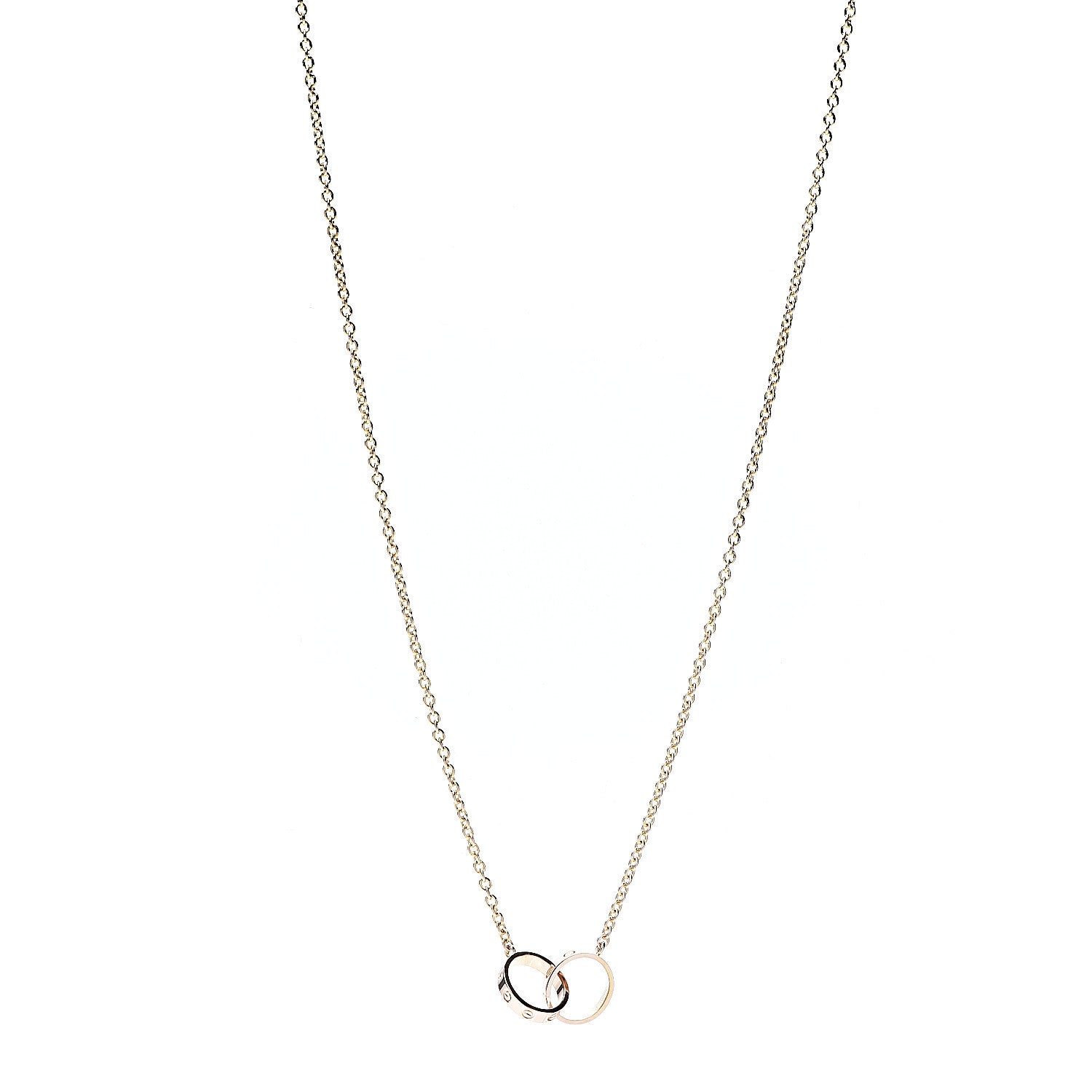 Cartier 18K Pink Gold Interlocking LOVE Necklace 1 of 6