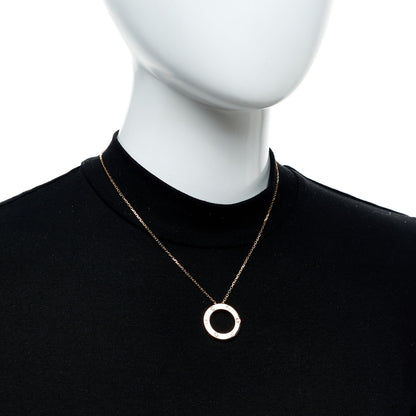 Cartier 18K Pink Gold 3 Diamonds LOVE Pendant Necklace 2 of 7